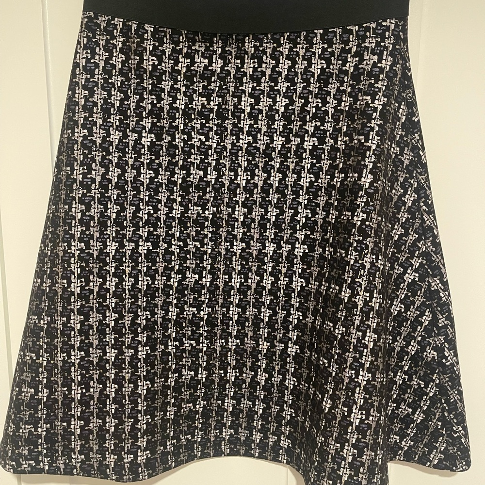 Girls Black and White Suede Skirt